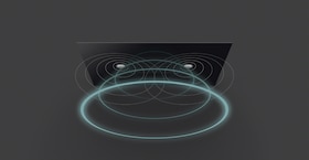 Image showing sound patterns with Acoustic Surface Audio＋