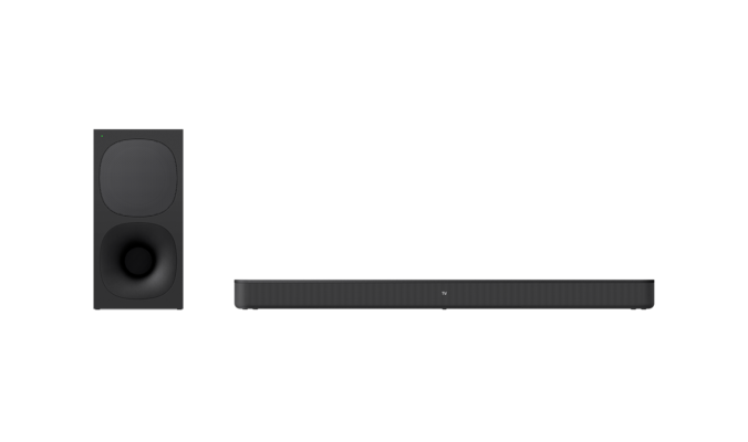 Front view of HT-S400 soundbar and wireless subwoofer