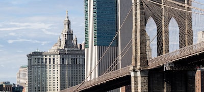 Image très détaillée de bâtiments et d'un pont