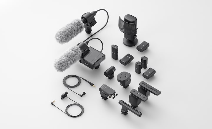 Image de la gamme de 14 microphones Sony