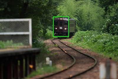 Example image showing subject type (train) recognizable by the camera’s AI