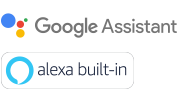 Google Assistant and Alexa built-in logos