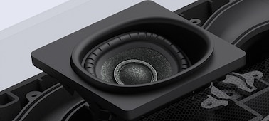 Close-up image of up-firing speaker in HT-A7000