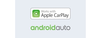 Apple CarPlay and Android Auto logos