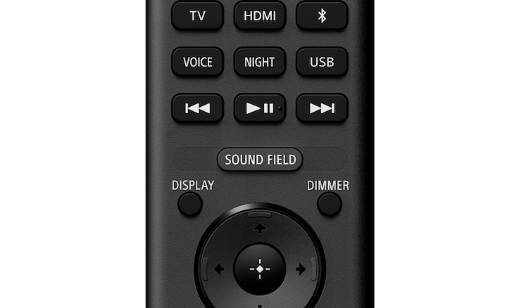 Close-up of HT-A5000 Remote