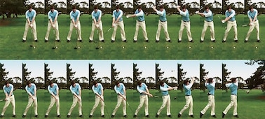 Illustration du mode Golf Shot, qui extraie une série de photos pour montrer l'évolution d'une action